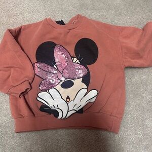 Zara 3-4T Minnie Mouse Sequin Sweatshirt